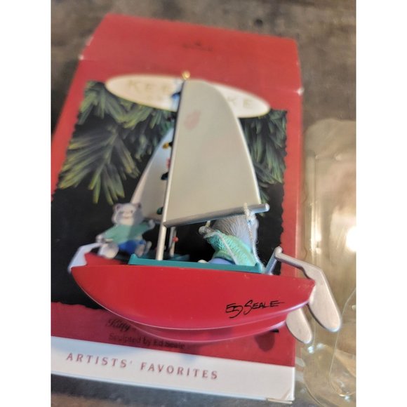 Hallmark kitty's Catamaran 1994 ornament Xmas boat decor - Picture 3 of 5